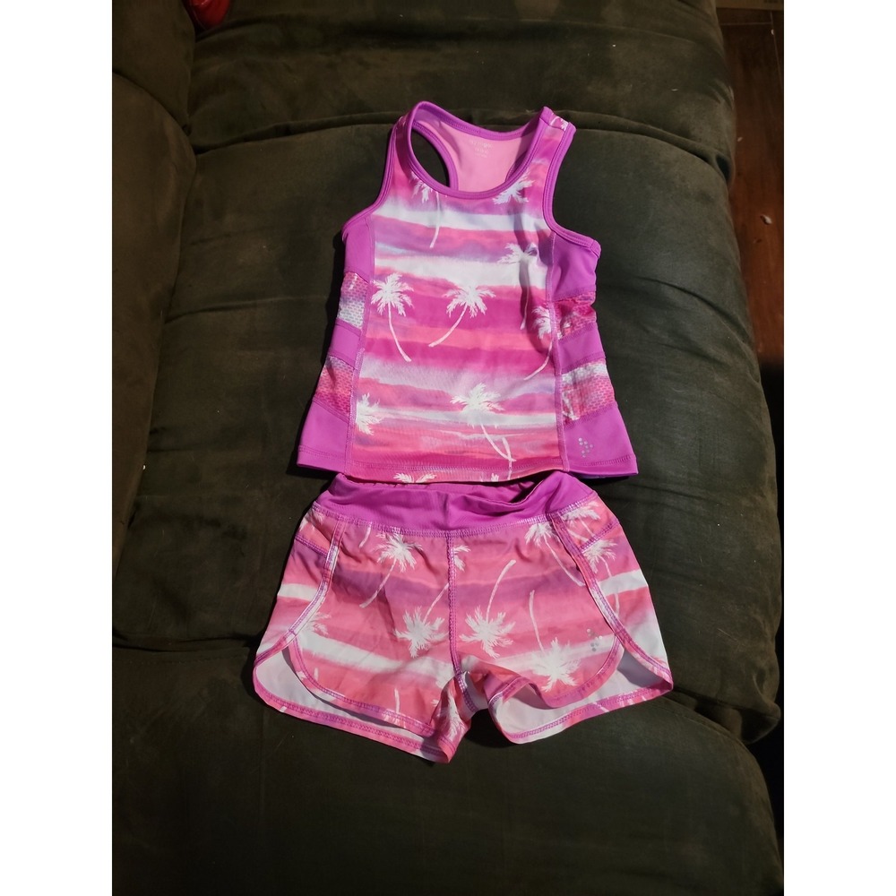 Gymboree gymgo palm tree athletic outfit tank top shorts size‎ xs 3 4